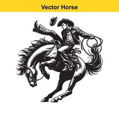 Obraz premium Vector cowboy.