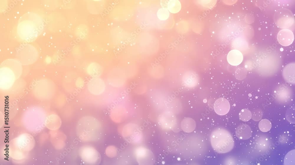 Poster gentle pastel colors blend seamlessly, creating a dreamy backdrop with soft glowing bokeh and delica
