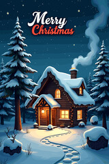 christmas music poster, christmas party poster, christmas poster background, santa poster, happy holidays poster, christmas poster greeting card, christmas, winter, holiday, landscape, illustration, x