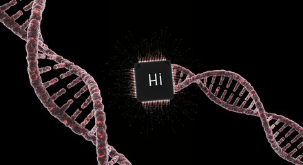 Dna Strand with Hi Chip