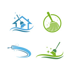 Cleaning service logo icon design