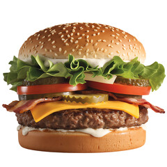 hamburger isolated on white