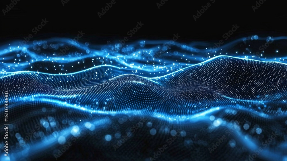 Poster aesthetic waves create a dynamic visual impact.