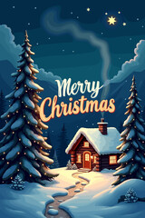 christmas music poster, christmas party poster, christmas poster background, santa poster, happy holidays poster, christmas poster greeting card, christmas, winter, holiday, landscape, illustration, x