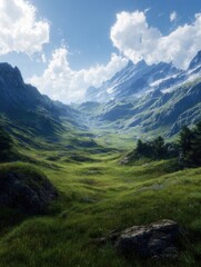 Obraz premium high mountain landscape