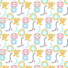 Colorful Seamless Pattern Set design