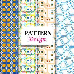 Colorful Seamless Pattern Set design