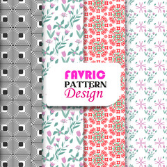 Colorful Seamless Pattern Set design