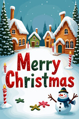 christmas music poster, christmas party poster, christmas poster background, santa poster, happy holidays poster, christmas poster greeting card, christmas, winter, holiday, landscape, illustration, x