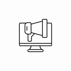 desktop advertisement icon sign vector