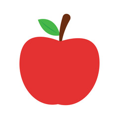 A whole red apple with a sweet taste