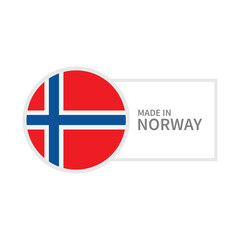 Fototapeta premium Made In Norway Label Icon Vector Design.