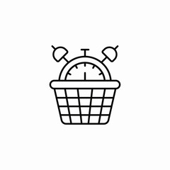 discarded alarm icon sign vector