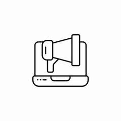 laptop advertisement icon sign vector
