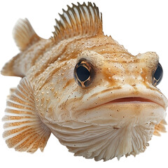 Obraz premium Isolated detailed image of a mottled toadfish, highlighting its unique patterns