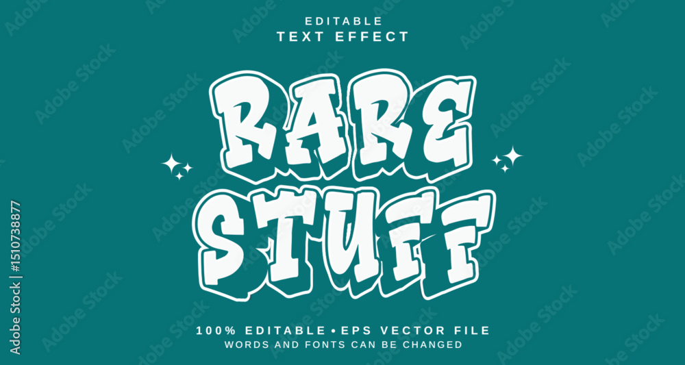 Poster editable text style effect - rare stuff text style theme.