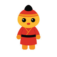 Single traditional cultural attire icon design