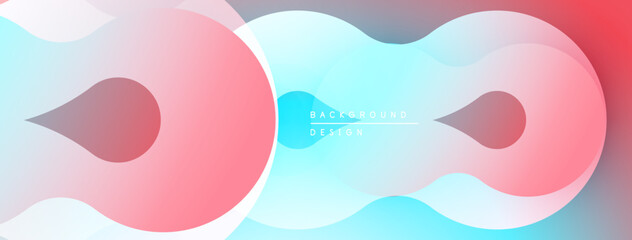 Abstract fluid shapes, vibrant colors blend. Modern design, smooth gradients create dynamic composition. Background suggests innovation, energy.