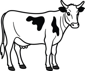 Fototapeta premium brown-cow-illustration-veector(7).eps