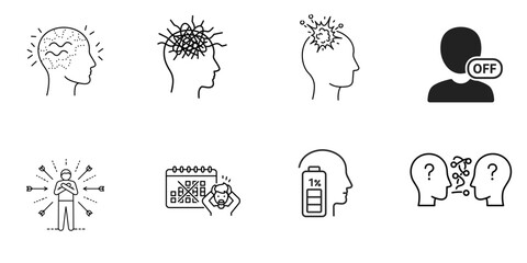 Minimalist Line Art Icons Collection. Autism Spectrum Challenges, Difficulties, Experiences. For Education, Awareness, Support, Resources