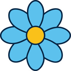 flower icon clipart vector on transparent background