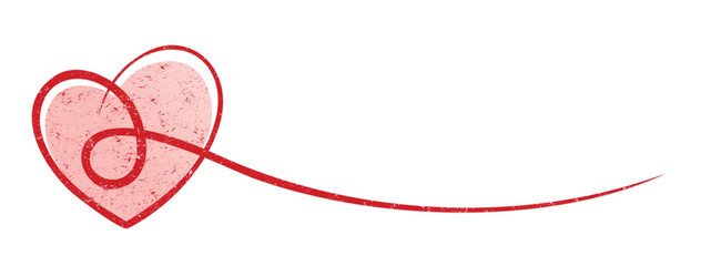 The one line symbol of a red heart.
