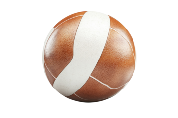 An iconic leather football poised for the big game under stadium lights radiating history and on transparent background