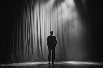 A legend taking their final bow as the curtains close silhouette