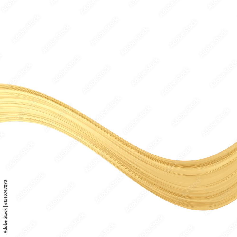 Aufkleber smooth, flowing golden wave on transparent background creates sense of elegance and fluidity. abstra