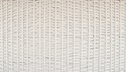 Elegant sprawling white woven rattan wall pattern with a seamless textured background, dinamic scene. with white shades