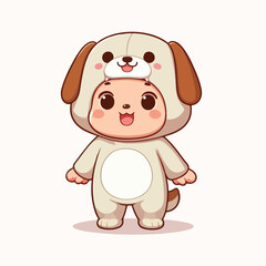 children wearing dog costumes