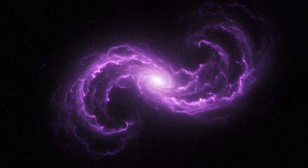 Galaxy Spiral Purple Space Illustration