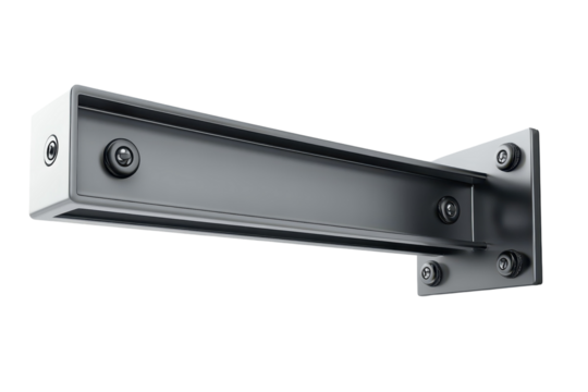 Modern bracket symbolizes structural integrity and secure support ensuring reliability and on transparent background
