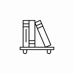 book shelf icon sign vector