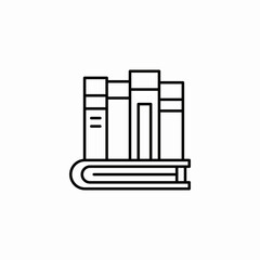 book stacked icon sign vector
