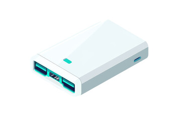 Portable power bank ensures uninterrupted connectivity keeping devices charged on the go on transparent background