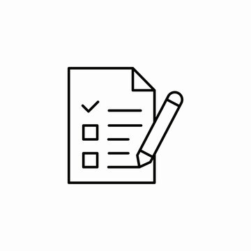 checklist document with pencil icon clip art preview
