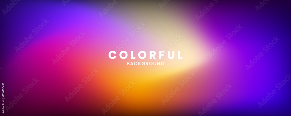 Poster colorful abstract background with vibrant gradient colors effect like fuzz or clouds decoration. mod