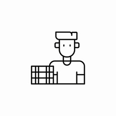delivery man icon sign vector