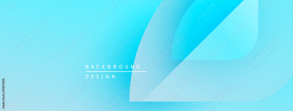 Poster Abstract blue background. Smooth gradients create flowing shapes, modern design elements. Minimal text reads background design.