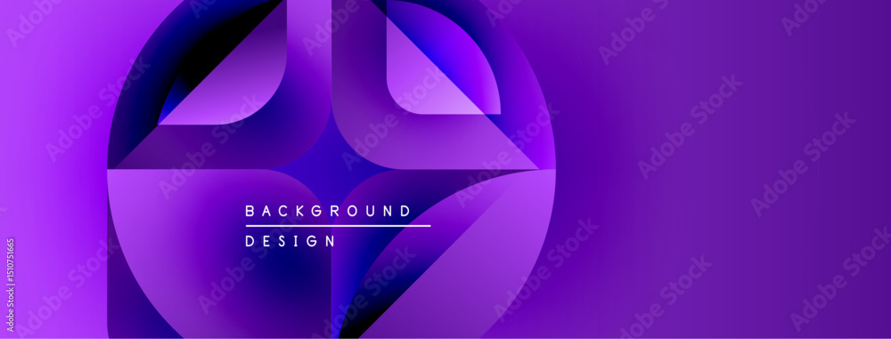 Poster abstract purple design features flowing shapes, gradients. modern background ideal for digital proje