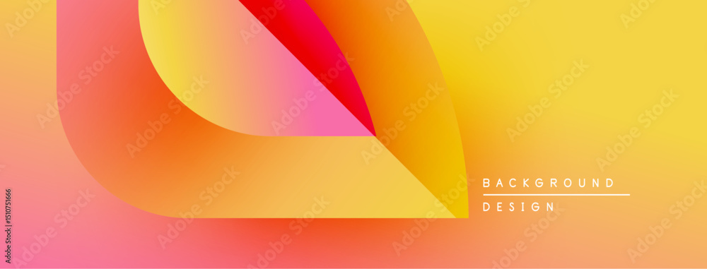 Poster Abstract gradient background. Warm colors blend, creating smooth transitions. Modern design elements suggest fluidity, energy.
