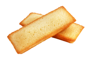 Financier (cake français à la poudre d'amande) / Fond transparent