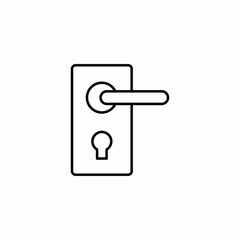 door lock knob icon sign vector