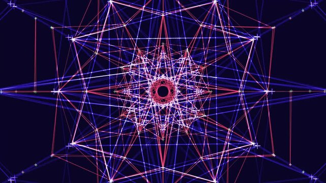 Abstract Metatron's Cube Digital Network Background