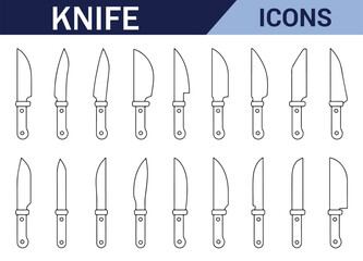 Sharp Knife Set – Hand-drawn Sketch of Different Cooking Knives