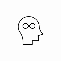 infinity thought icon sign vector