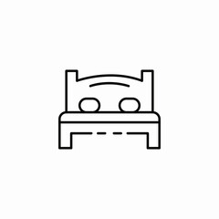king size bed icon sign vector
