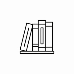 leaning books icon sign vector