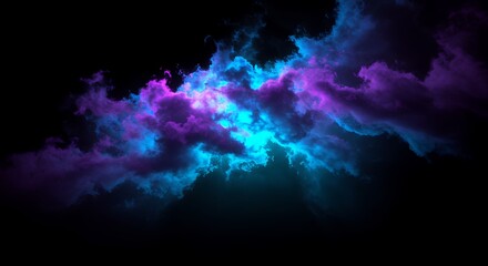 Glowing Clouds Abstract Background